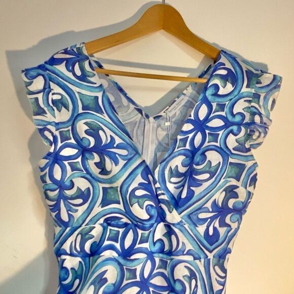 Made in Italy Italian linen dress from a boutique in positano - Picture 4 of 12